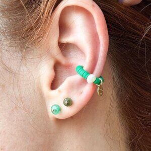 Green Maggot Earcuff by Claudia Trejos